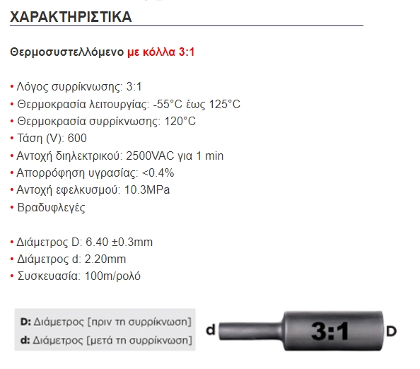 6.4mm  3:1