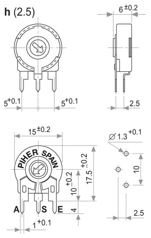 10ΚΩ trimer καθετο