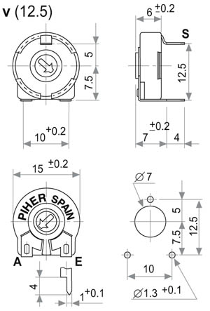 220Ω trimer οριζοντιο